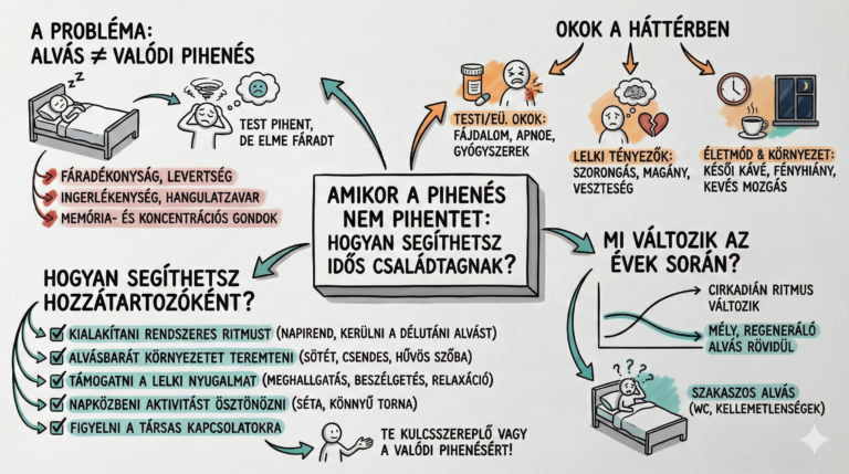 Időskori alvással kapcsolatos ábra
