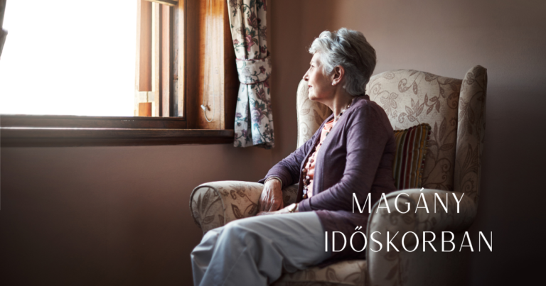 Ablakon kinéző szomorú idős nő